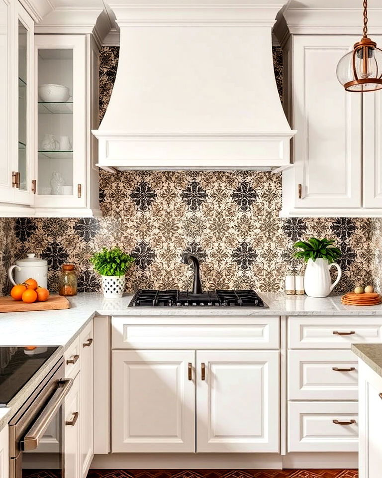 moroccan inspired backsplash - 40 Kitchen Backsplash Ideas for White Cabinets