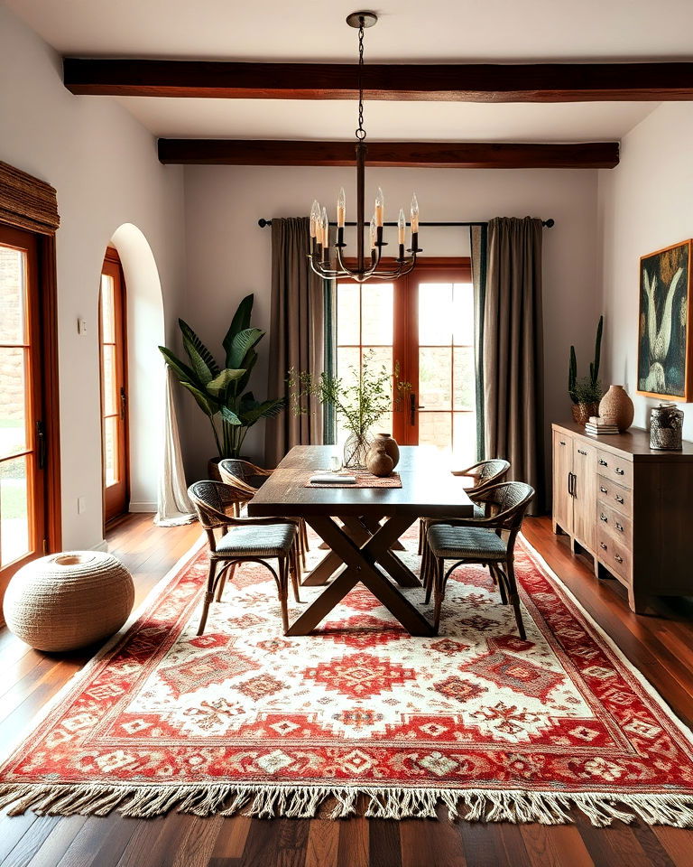 moroccan inspired rug for bohemian desert decor - 20 Bohemian Desert Decor Ideas