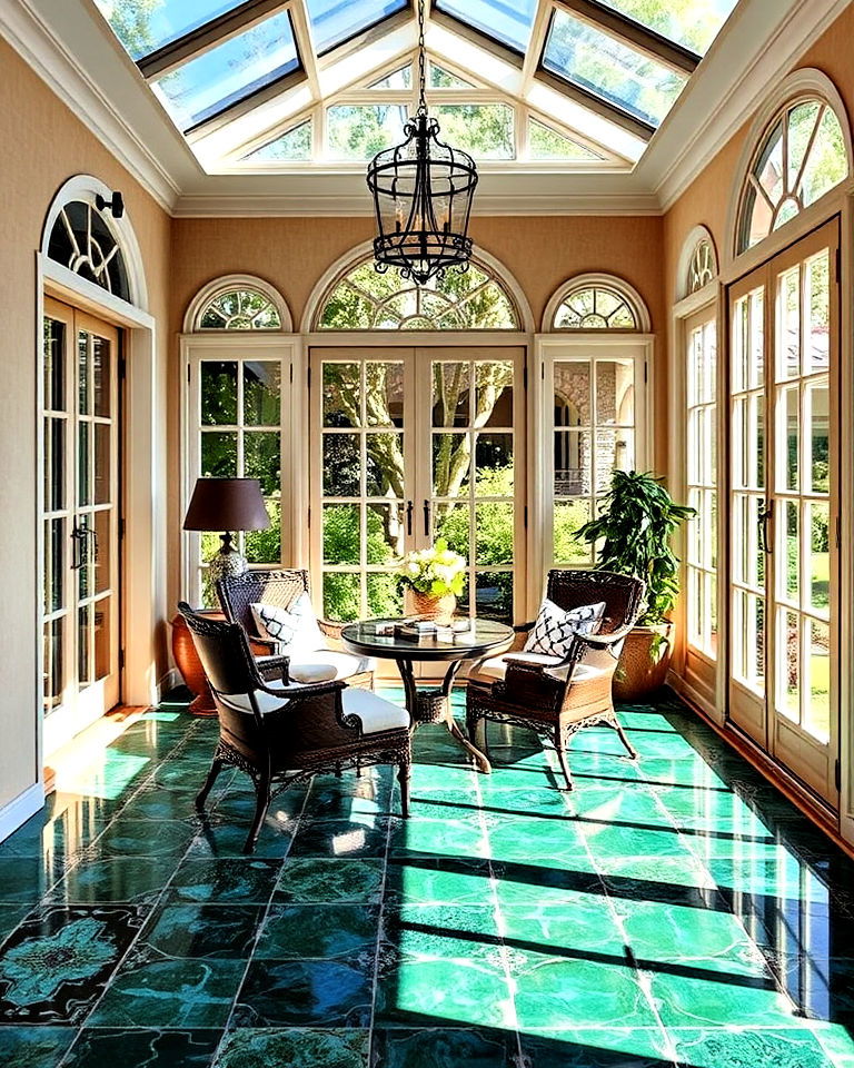 moroccan zellige floor tiles - 15 Sunroom Tile Floor Ideas