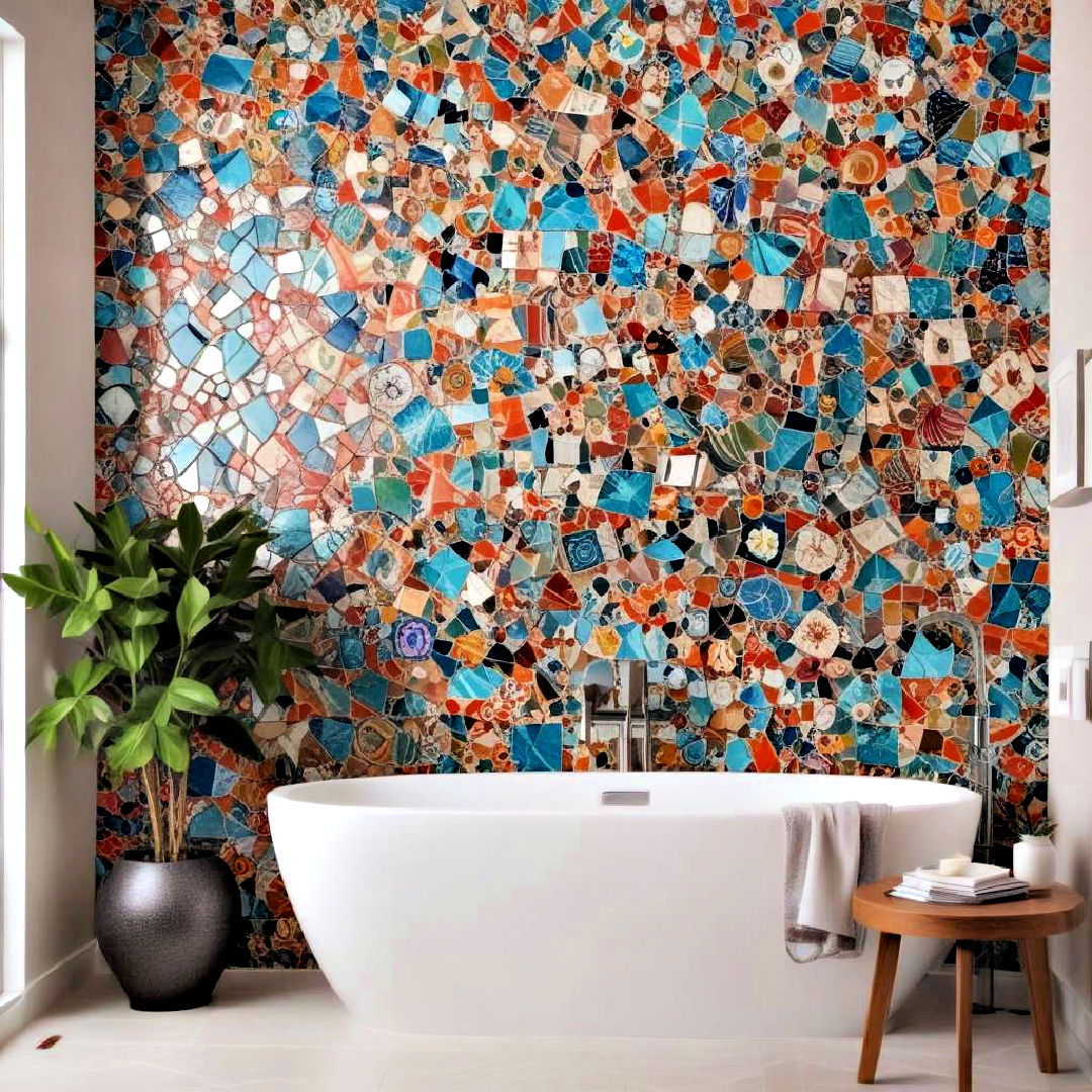 mosaic wall accent for bathroom - 25 Accent Wall Ideas