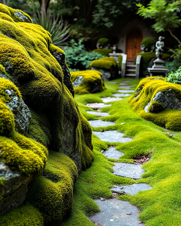 moss covered shady garden - 20 Shady Garden Ideas
