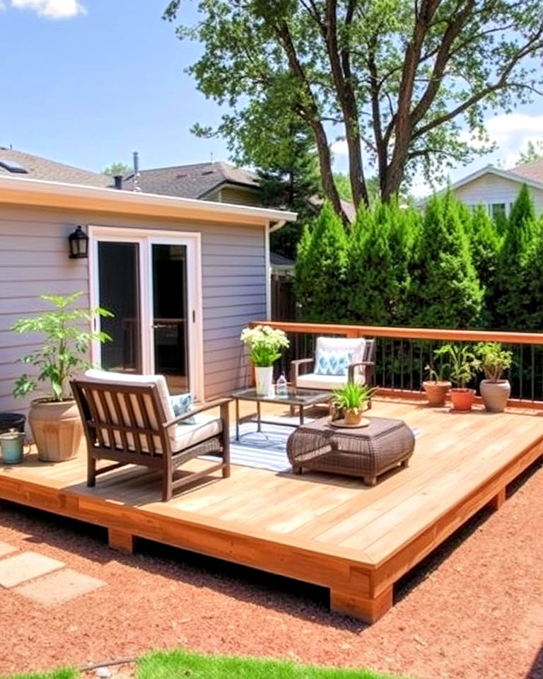 most affordable simple platform deck - 30 Backyard Deck Ideas on a Budget