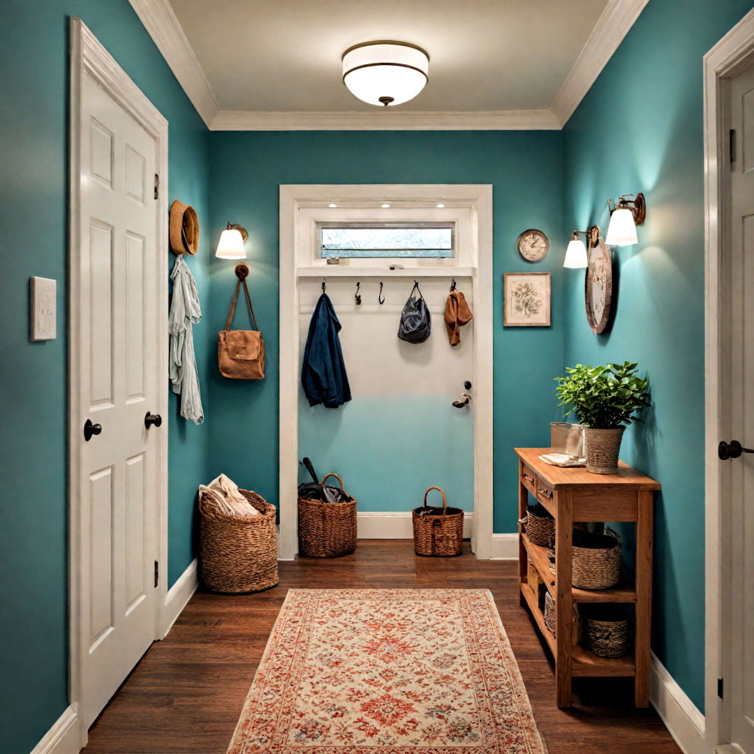 motion activated lights for entryway - 40 Mudroom Ideas