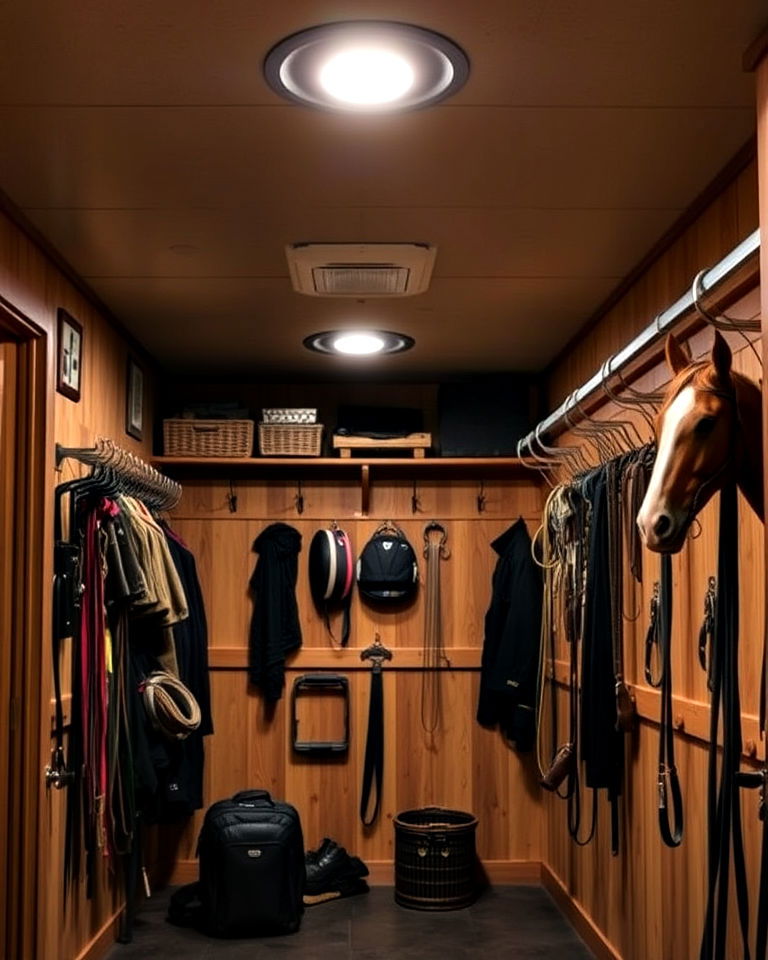 motion sensor lighting for tack room - 20 Tack Room Ideas