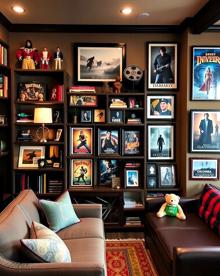 movie memorabilia display ideas - 30 Rec Room Ideas