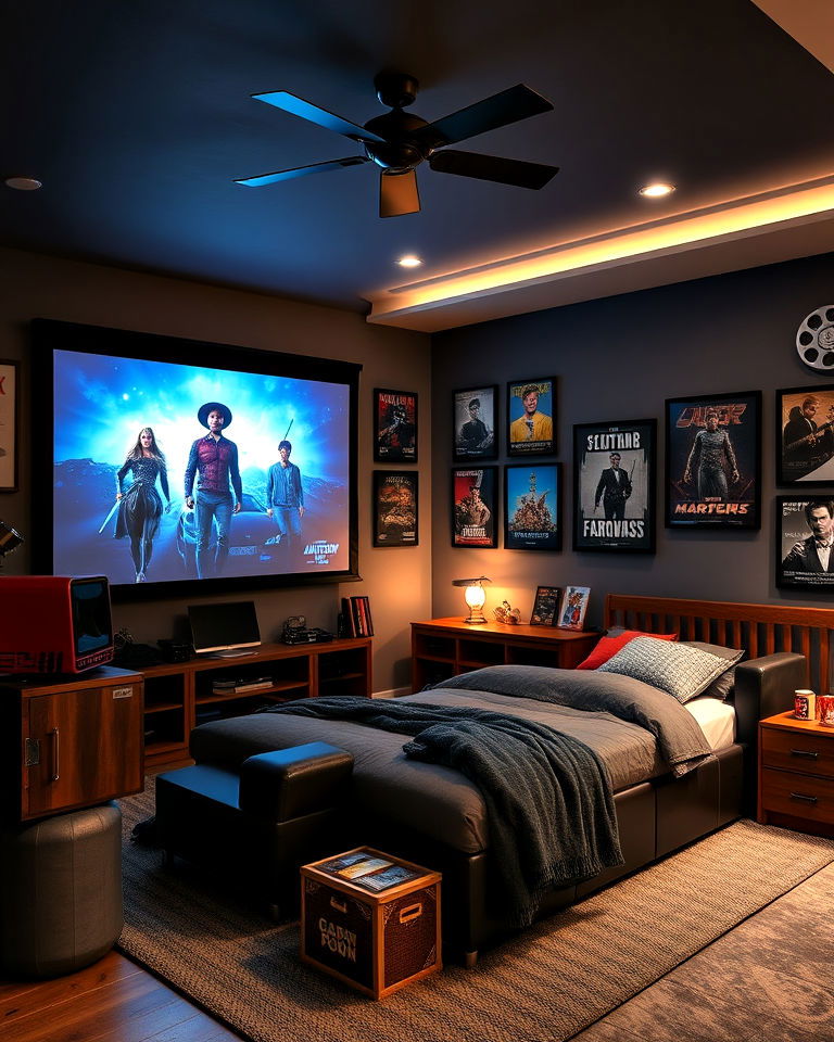 movie themed teenage boy bedroom - 40 Teenage Boy Bedroom Ideas