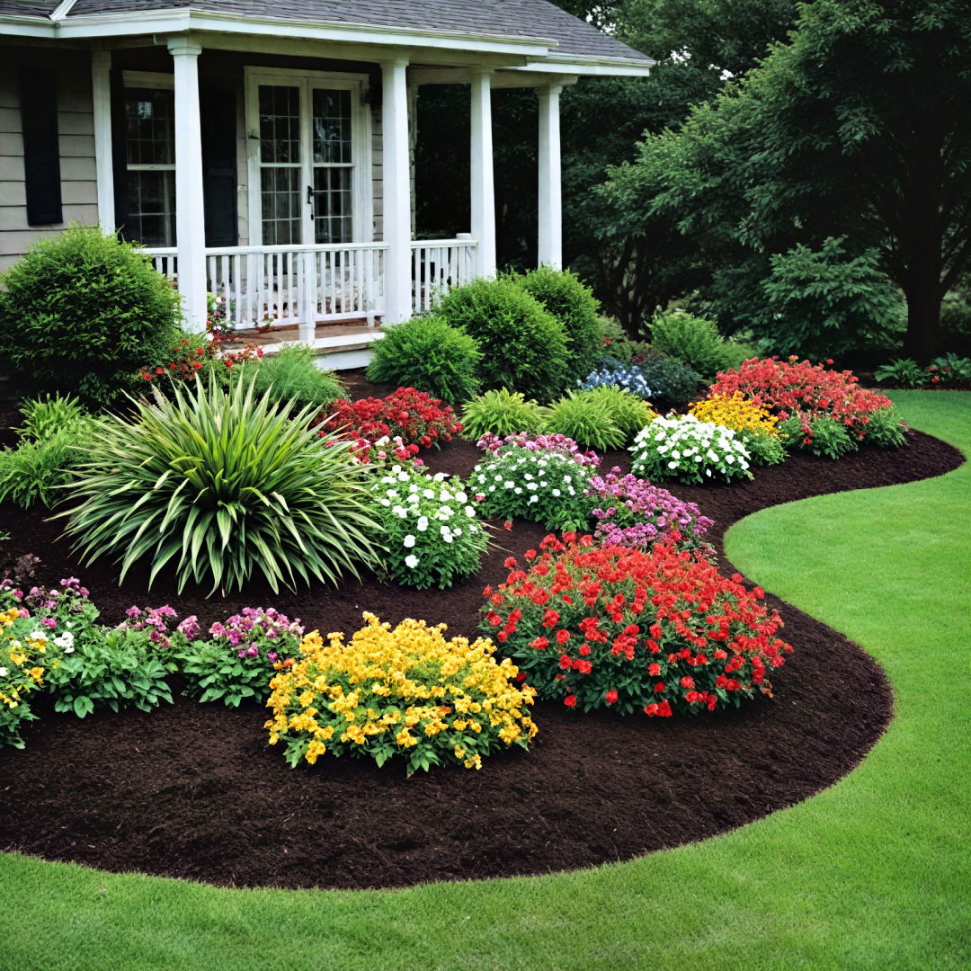 mulch island for front yard landscaping - 30 Front Yard Landscaping Ideas With Rocks and Mulch