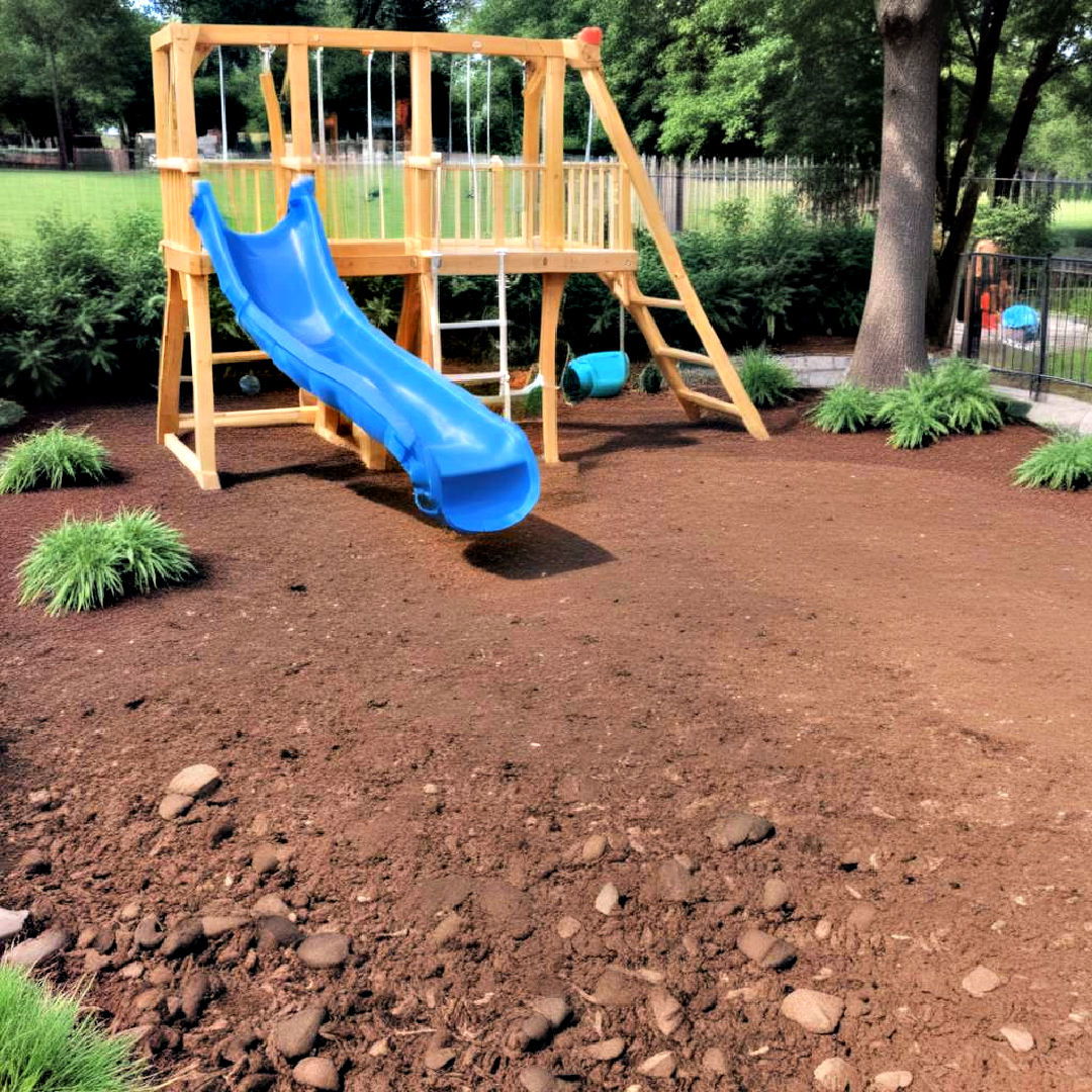 mulch play area for front yard landscaping - 30 Front Yard Landscaping Ideas With Rocks and Mulch