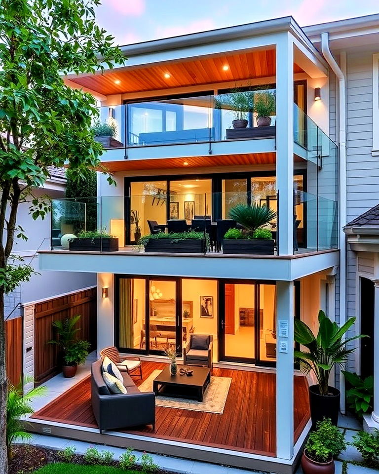 multi level cantilever balcony - 20 Cantilever Balcony Ideas