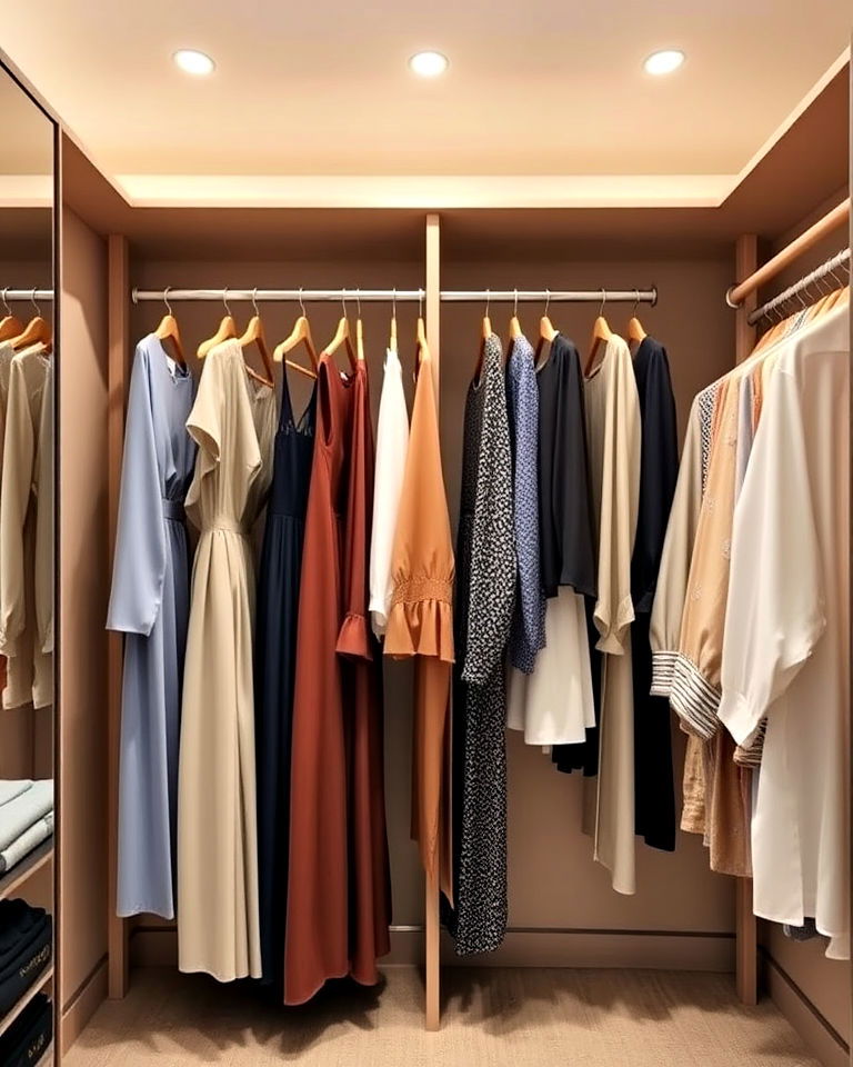 multi level hanging rod ideas - 30 Dressing Room Ideas