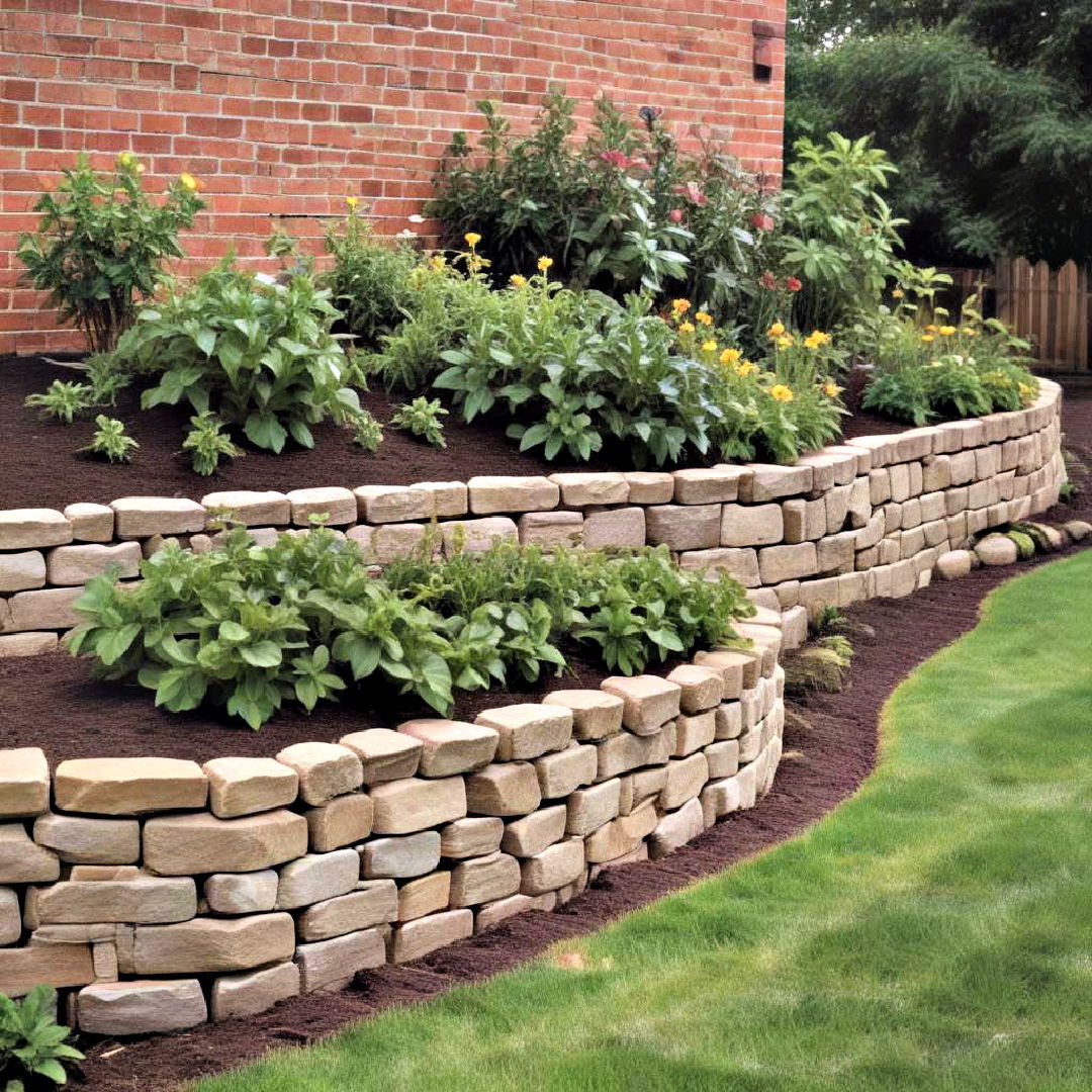 multi level retaining wall raised bed - 40 Raised Garden Bed Ideas