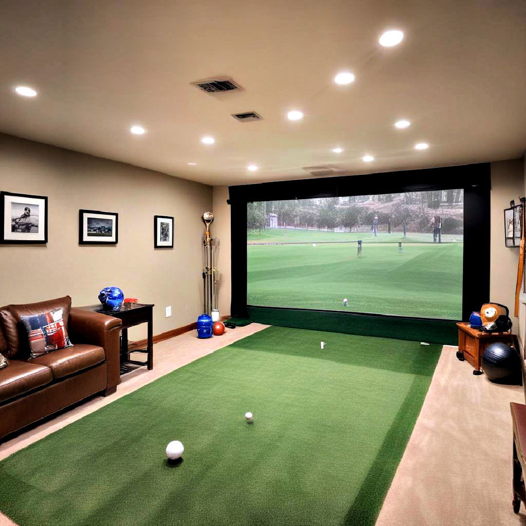 multi sport simulator room - 25 Basement Game Room Ideas
