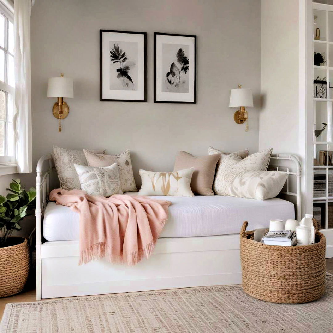 multifunctional comfortable daybed - 25 Small Guest Bedroom Ideas