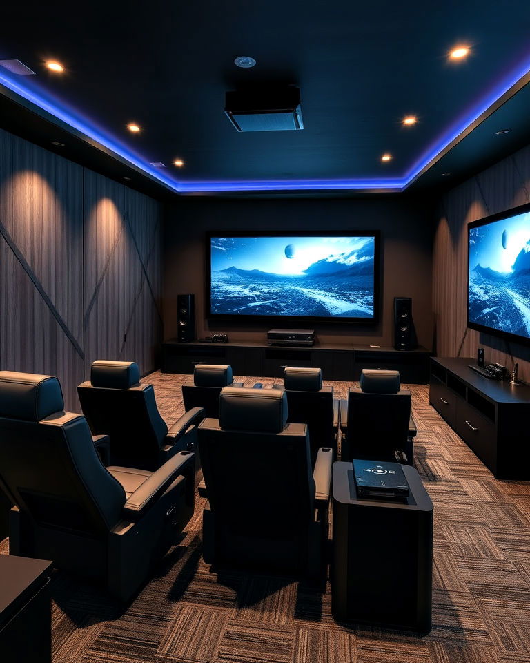 multipurpose entertainment zone - 20 Modern Home Theater Ideas