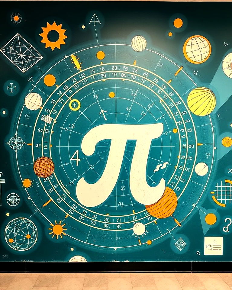 mural dedicated to pi - 20 Math Mural Ideas