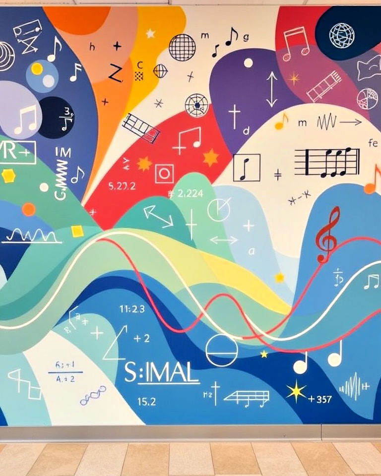 mural math in music and rhythm - 20 Math Mural Ideas