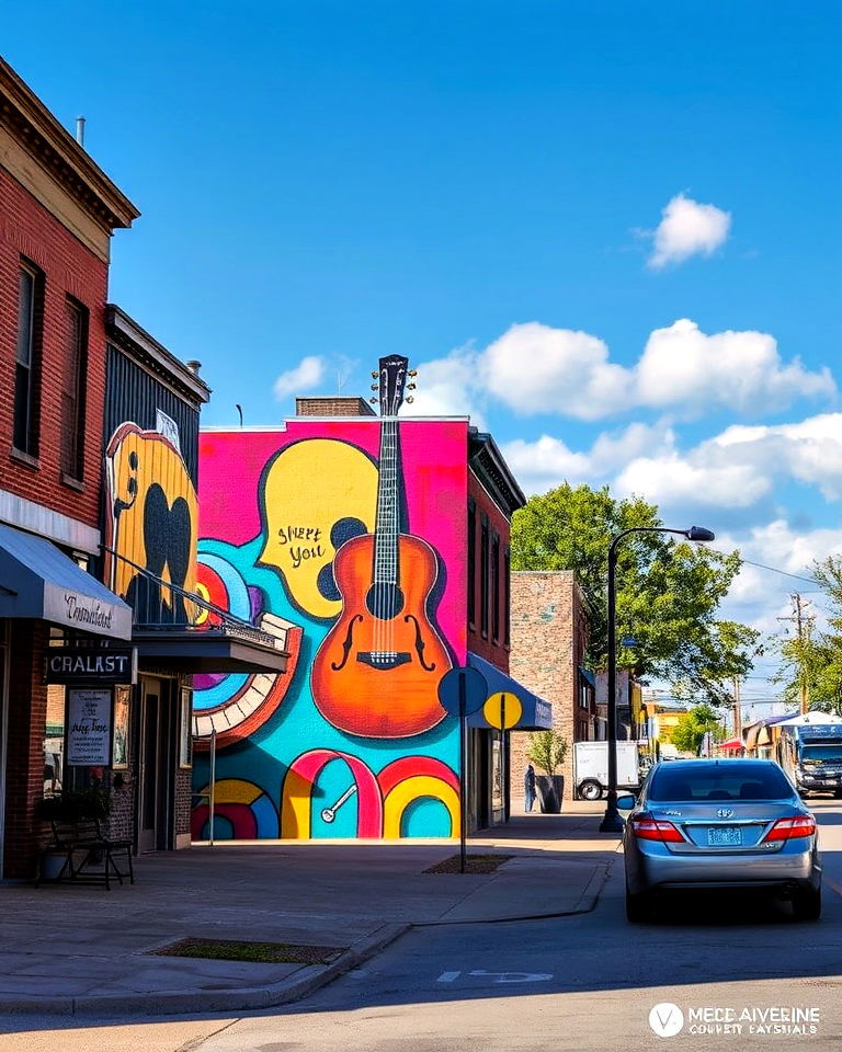 music and art inspirations mural - 20 Small Town Murals