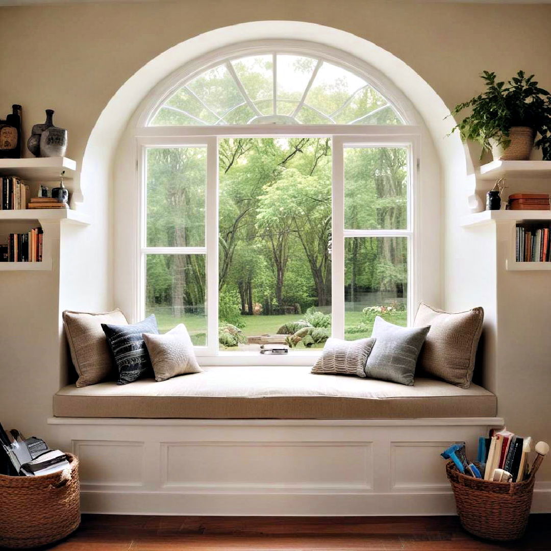 music niche with sound absorbing materials - 40 Window Seat Ideas