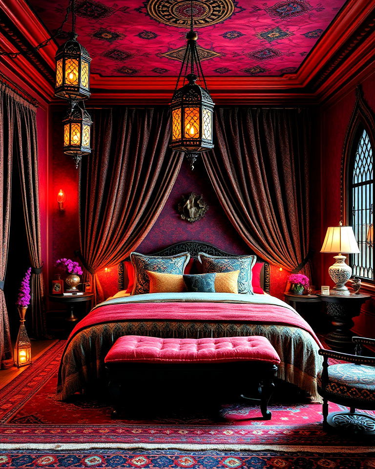 mystical moroccan inspired fantasy bedroom - 20 Fantasy Bedroom Ideas