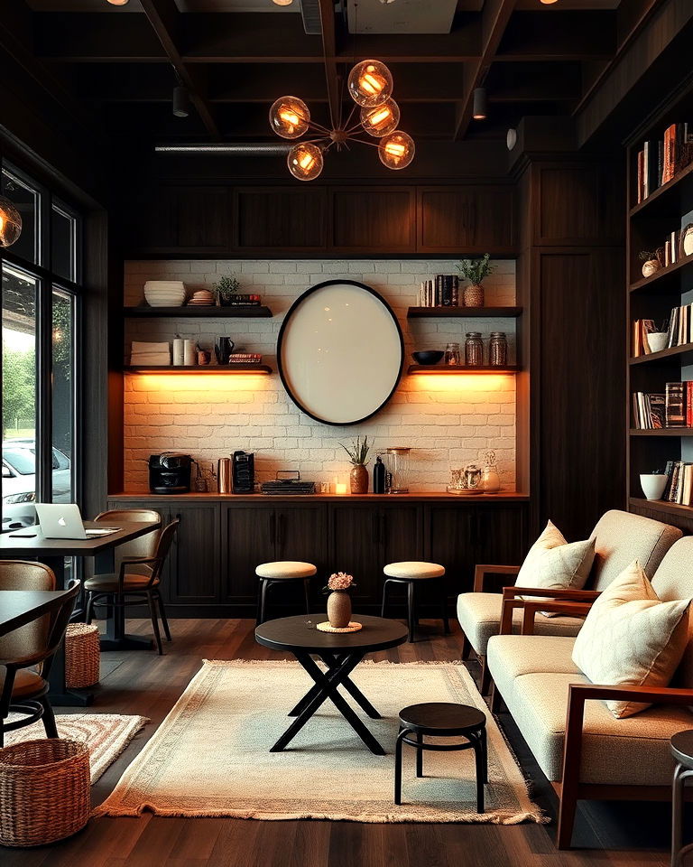 nail salon with cozy coffee shop atmosphere - 30 Nail Salon Interior Design Ideas