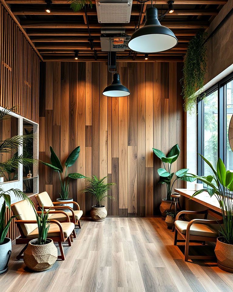 nail salon with eco friendly zen theme - 30 Nail Salon Interior Design Ideas