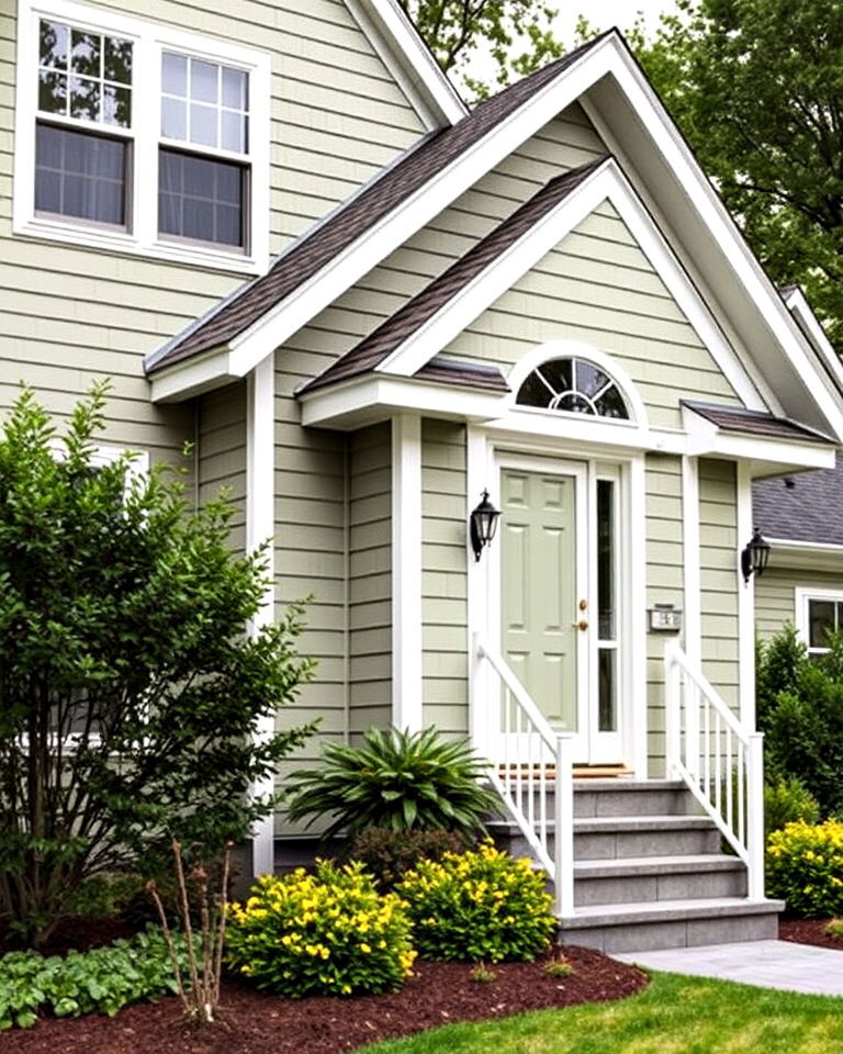 natural aesthetic light sage siding - 25 House Siding Colors