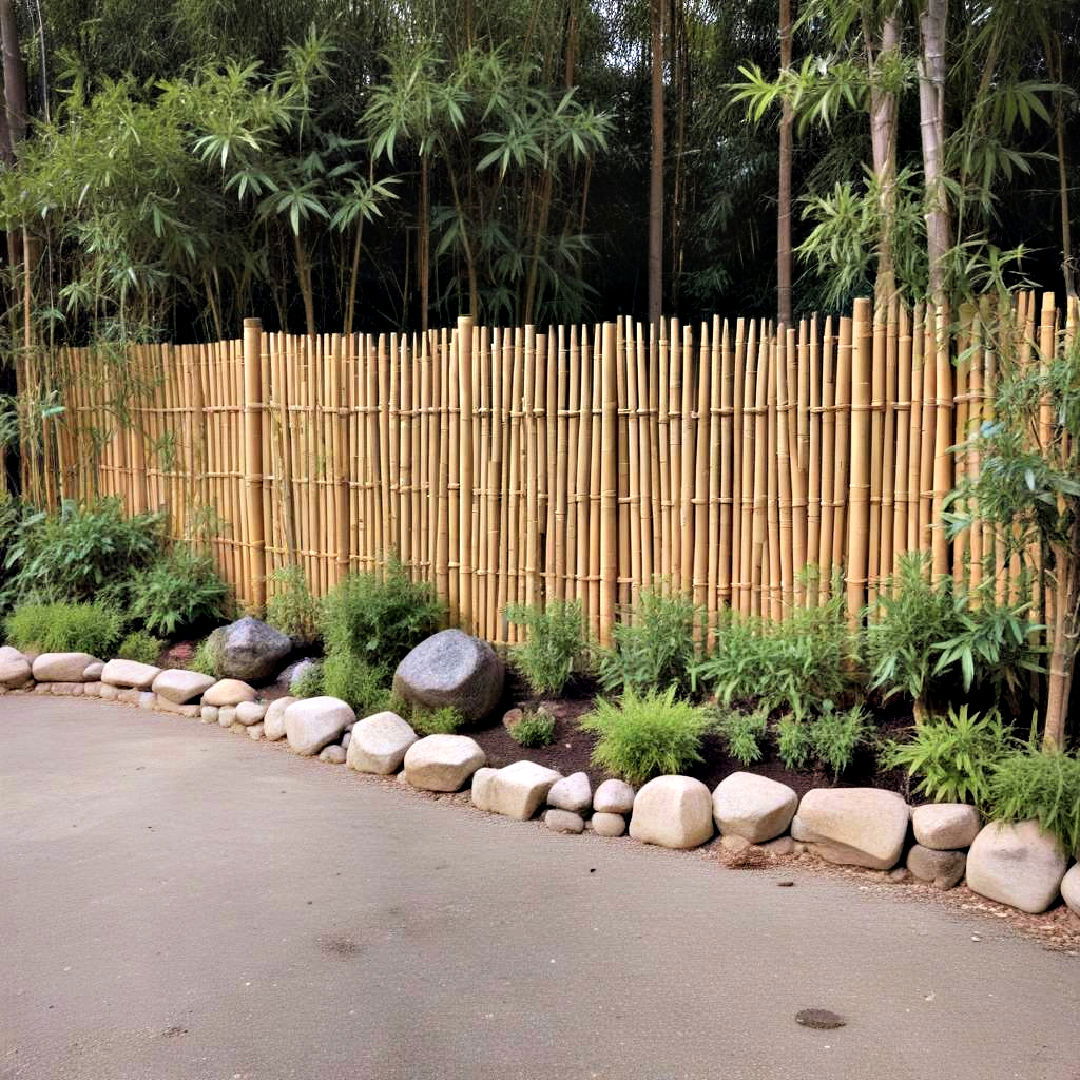 natural bamboo fence idea - 25 Zen Garden Ideas