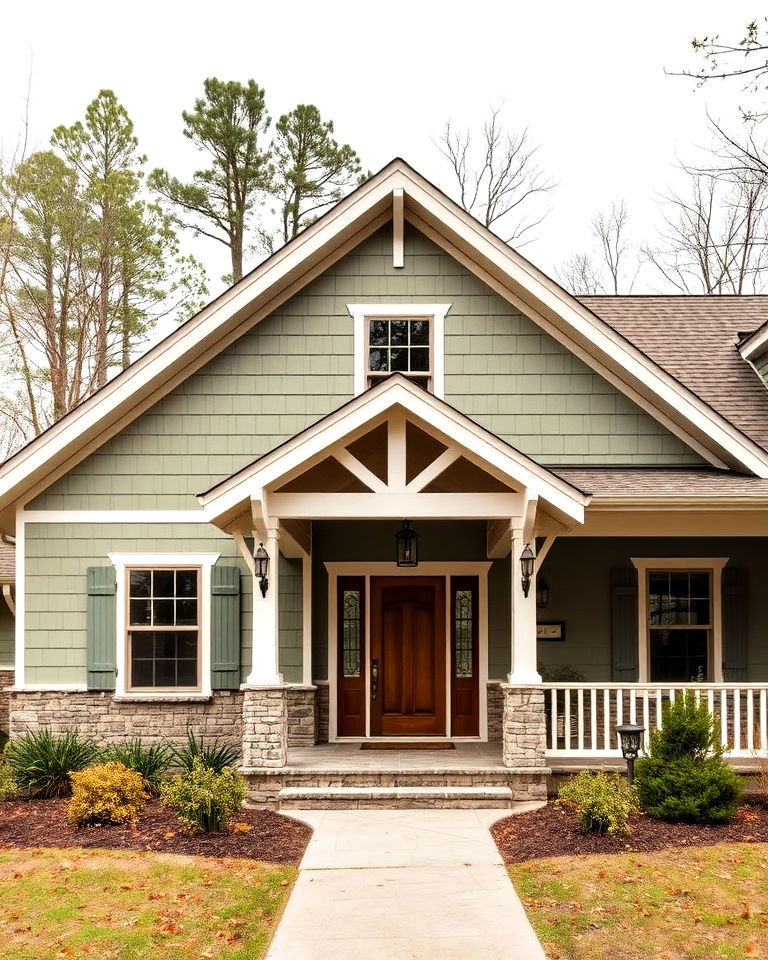 natural earthy tones for two tone siding - 20 Two-tone Siding Designs