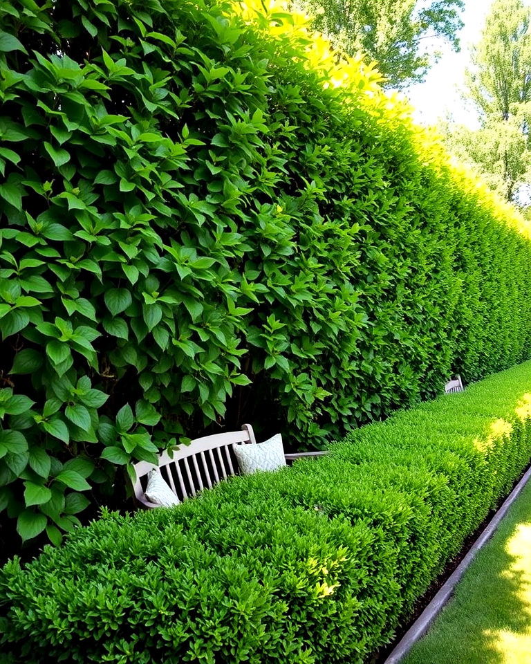natural hedge as privacy screen - 20 Garden Shade Ideas