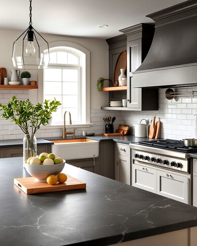 natural look soapstone countertops - 40 Kitchen Countertop Ideas