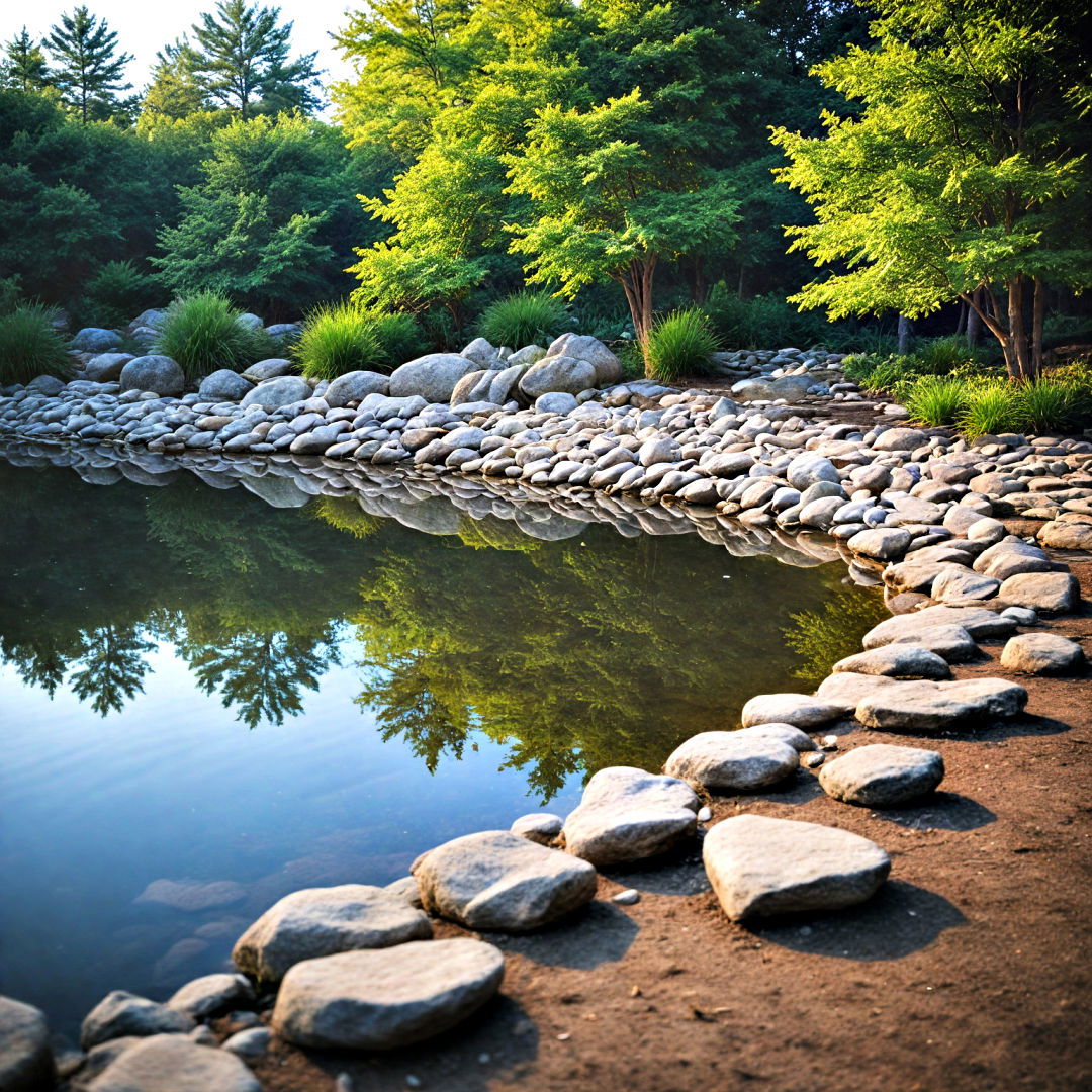 natural rock edging for duck pond - 15 Duck Pond Ideas