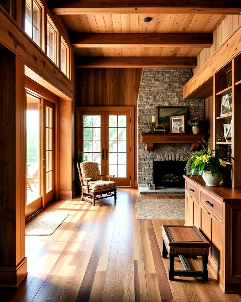 natural wood finishes for prairie style interiors - 15 Prairie-style Interior Design Ideas