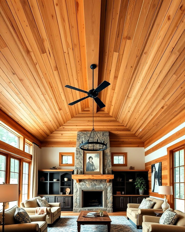 natural wood tongue and groove panels - 20 Tongue and Groove Ceiling Ideas