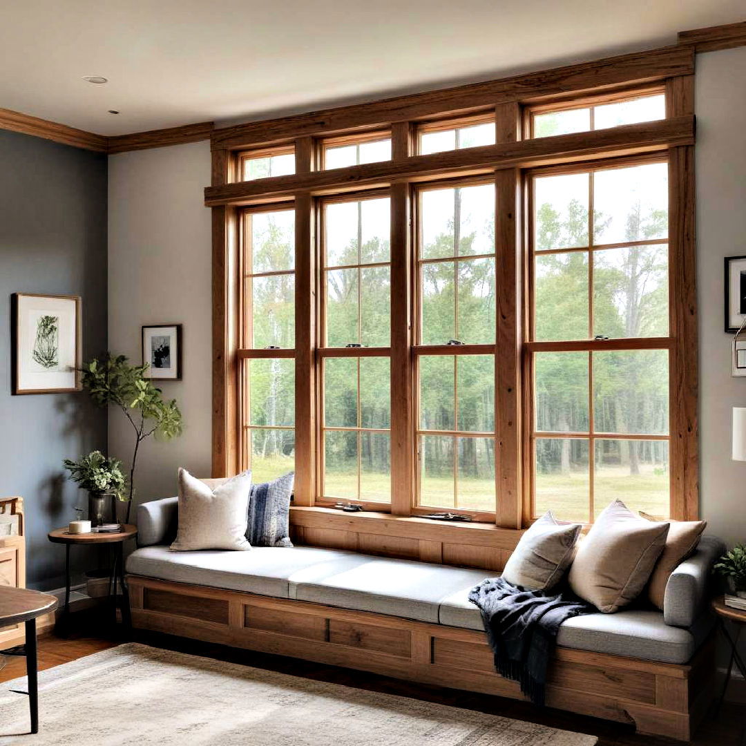 natural wood window trim - 25 Modern Window Trim Ideas