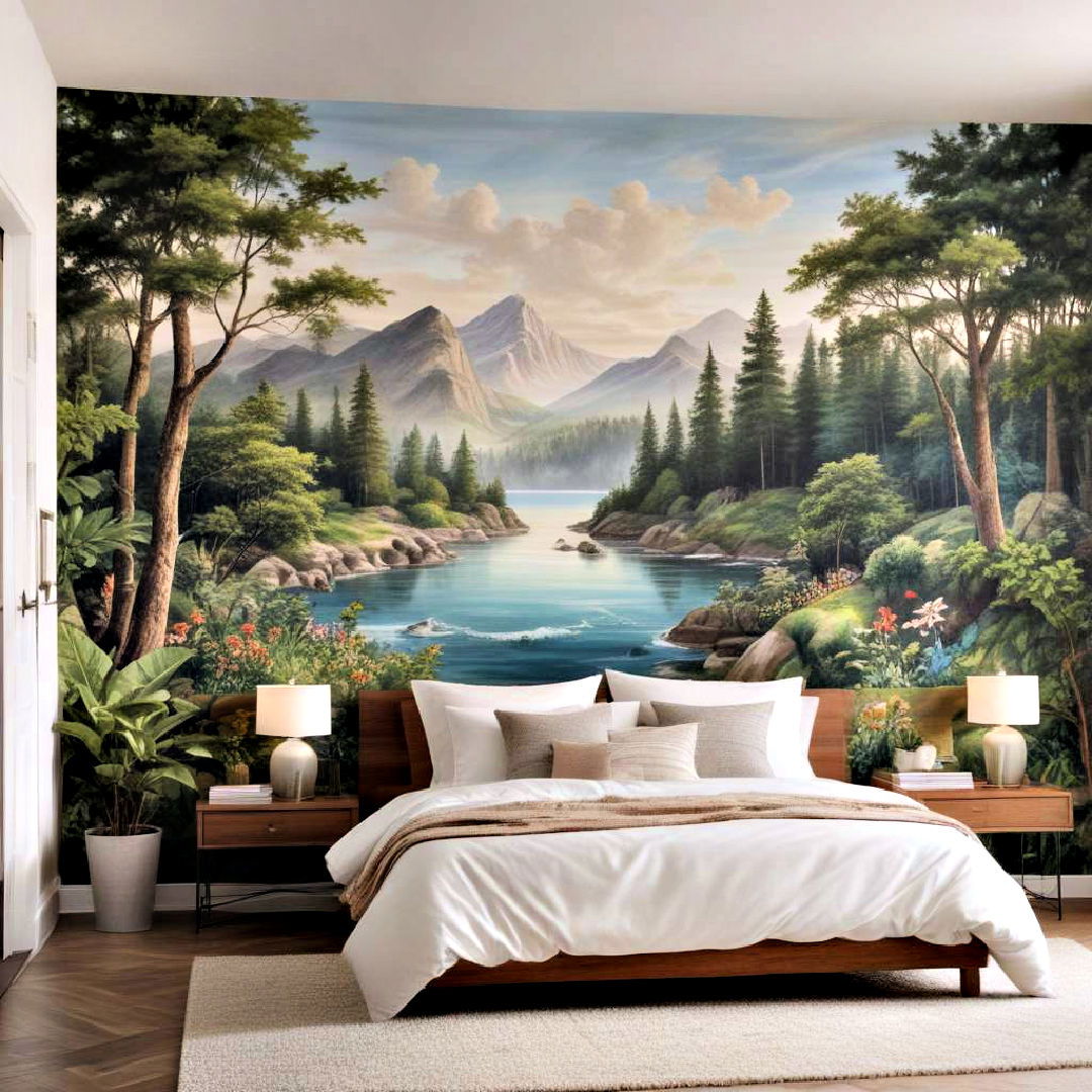 nature inspired accent wall - 25 Accent Wall Ideas