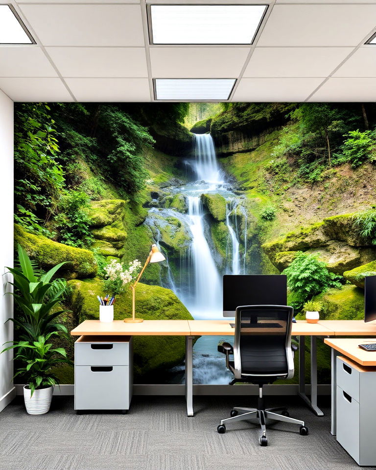 nature inspired bliss wall mural - 25 Office Wall Murals