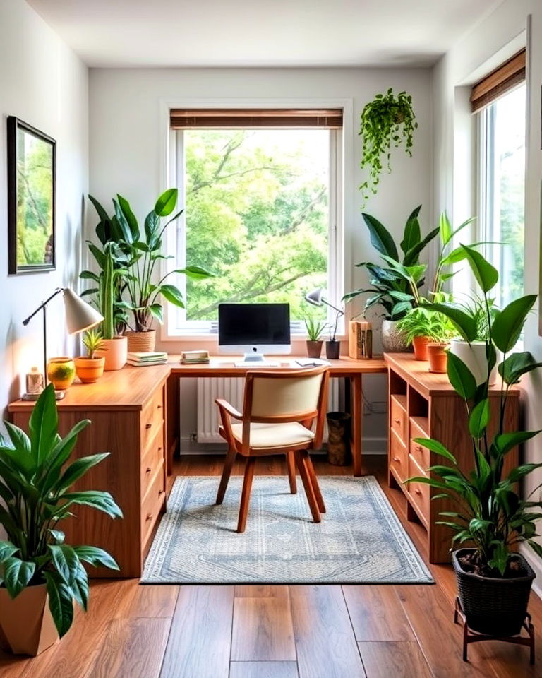 nature inspired home office design - 40 Modern Home Office Ideas