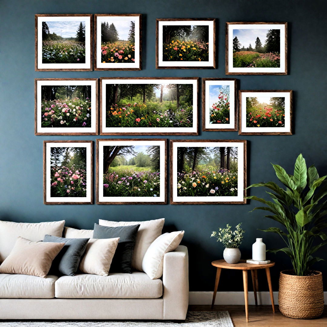 nature theme photo wall - 40 Photo Wall Ideas