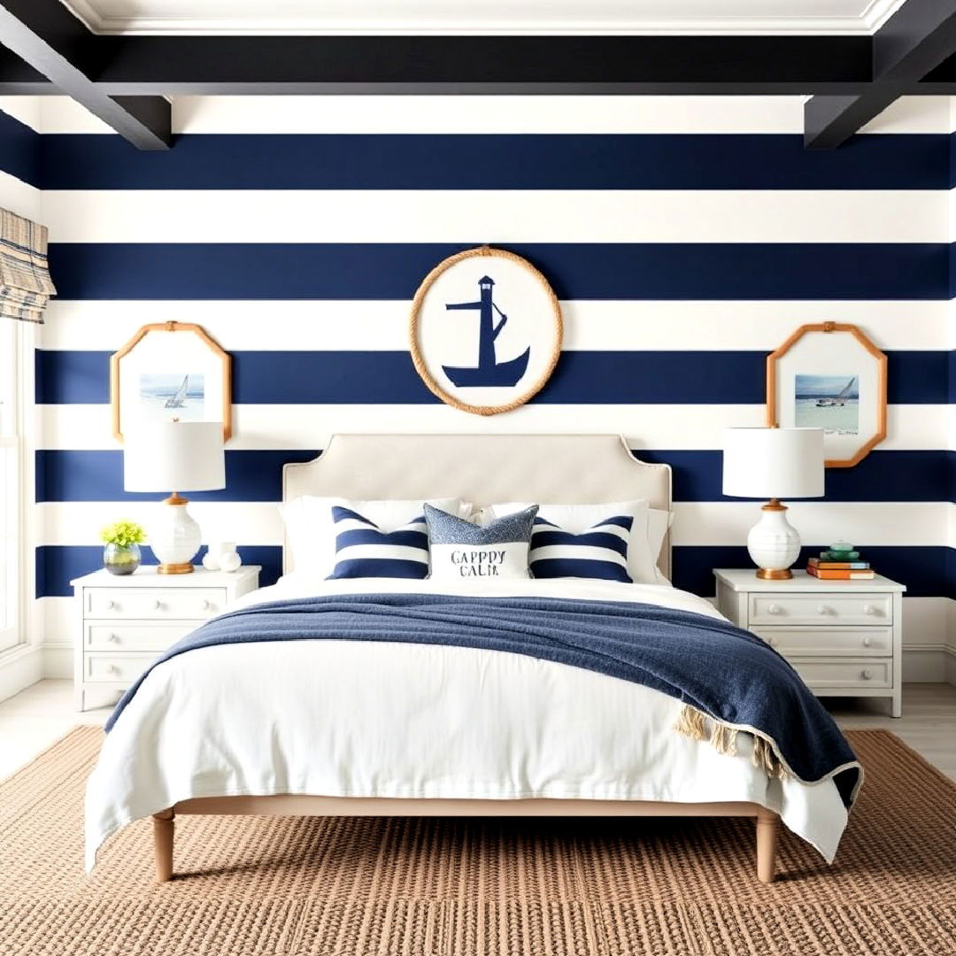 nautical color scheme for ocean themed bedroom - 40 Ocean-themed Bedroom Ideas