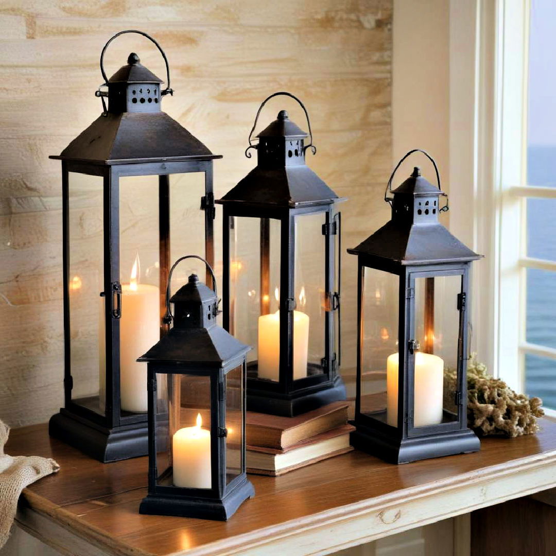 nautical lanterns to enhance cozy ambiance - 25 Nautical Decor Ideas