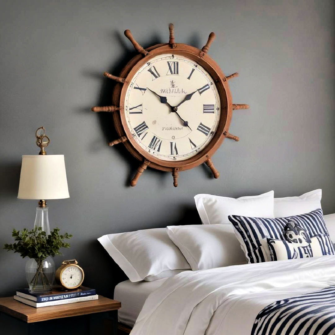nautical themed wall clock - 25 Nautical Decor Ideas