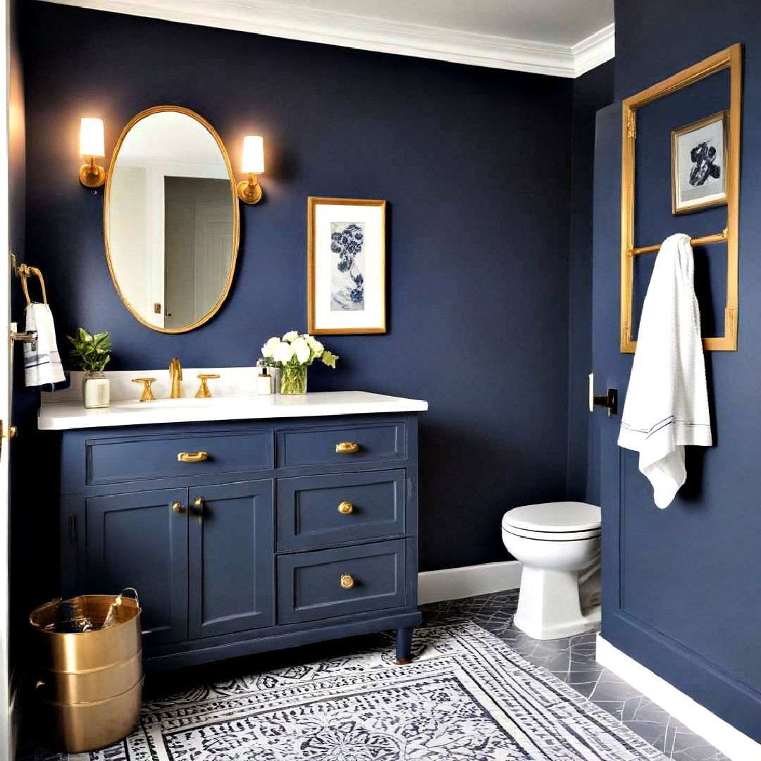 navy blue bathroom paint - 40 Bathroom Paint Ideas