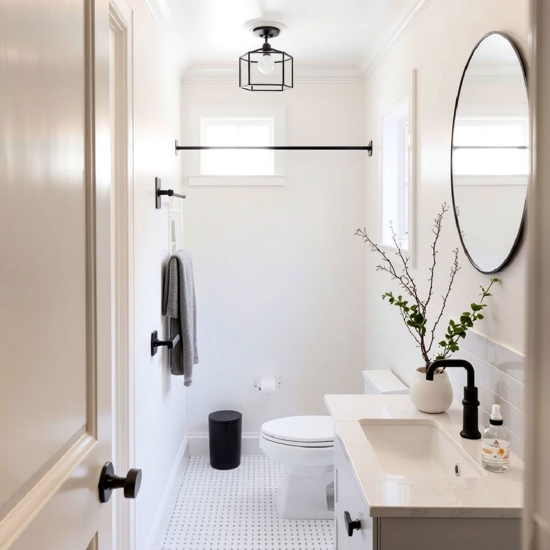 neutral color palette for hallway bathroom - 20 Hallway Bathroom Ideas
