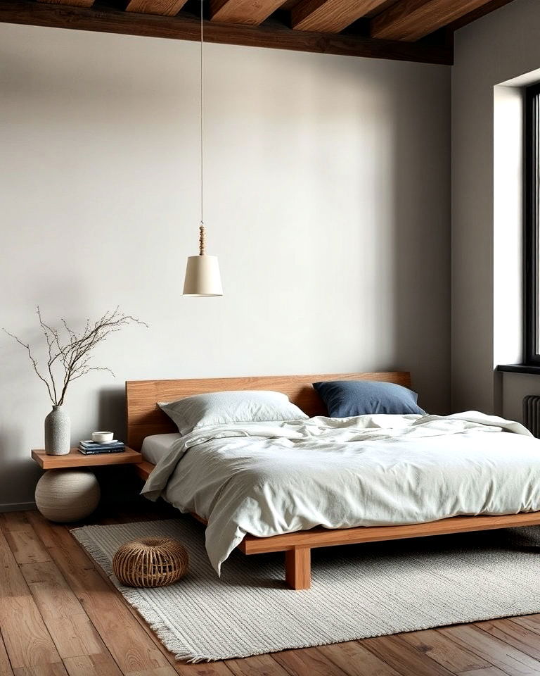 neutral color palette wabi sabi bedroom - 20 Wabi Sabi Bedroom Ideas