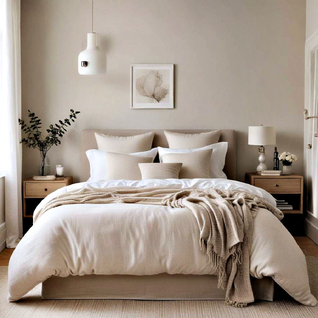 neutral textures for small bedroom - 40 Small Bedroom Ideas