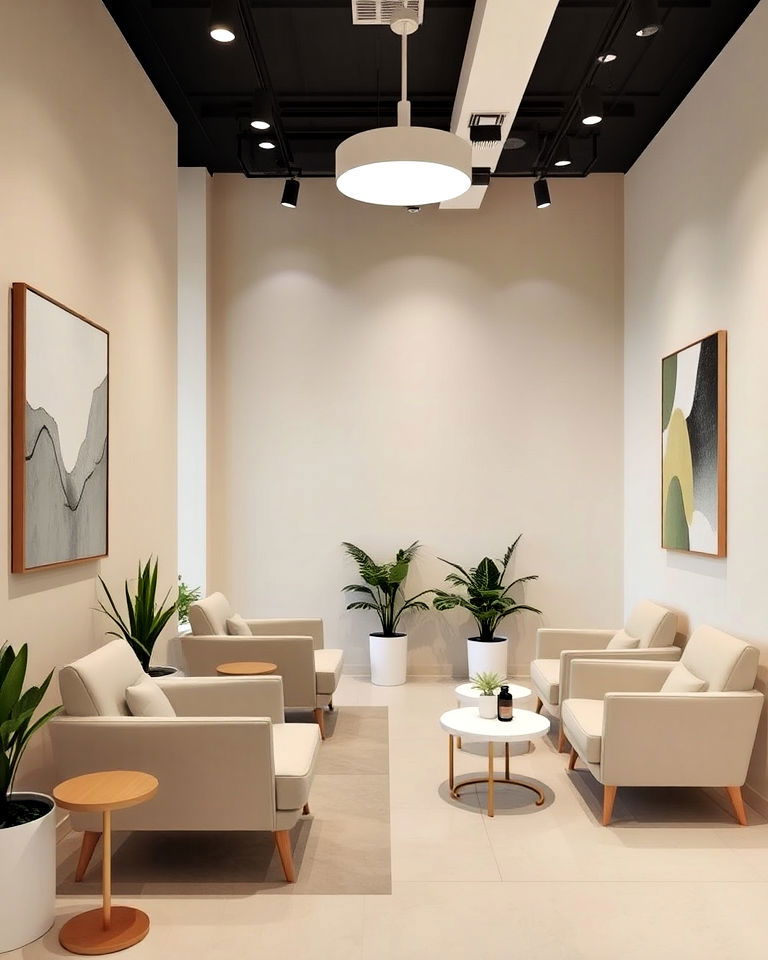 neutral tones for nail salon interior design - 30 Nail Salon Interior Design Ideas