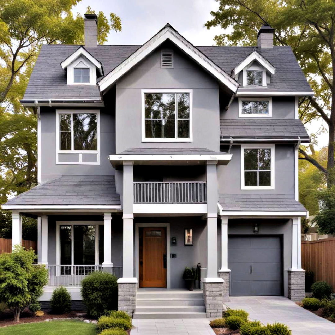 nickel gray paint for urban look - 40 Gray Exterior House Paint Ideas
