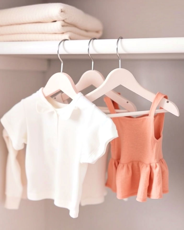 non slip velvet hangers - 25 Nursery Closet Ideas