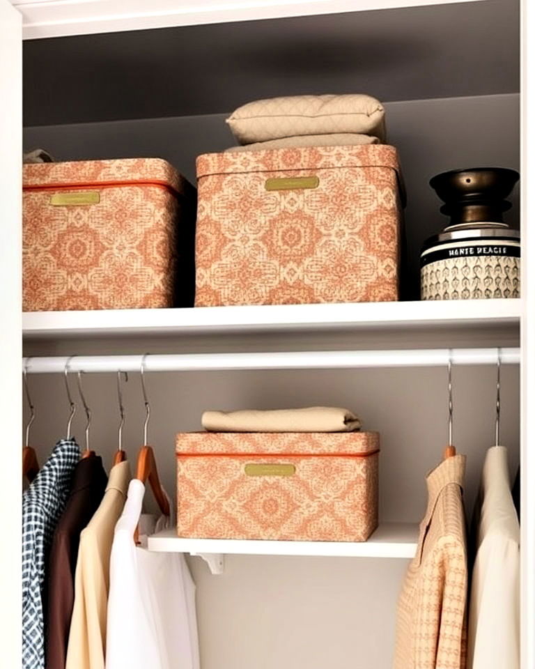 nursery closet with overhead storage - 25 Nursery Closet Ideas