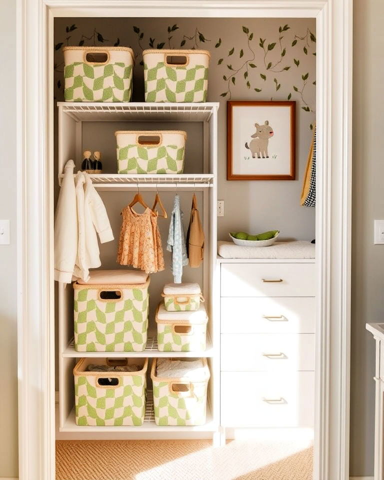 nursery themed closet decor - 25 Nursery Closet Ideas